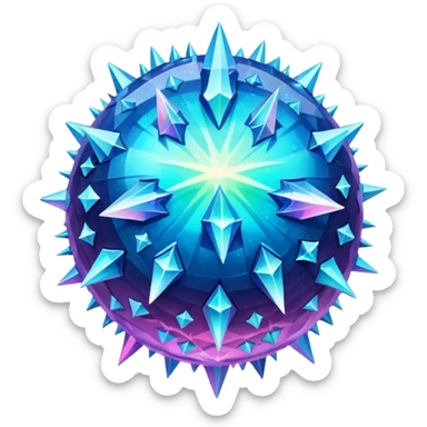 Crystal Planet – surface covered in glowing crystals sticker