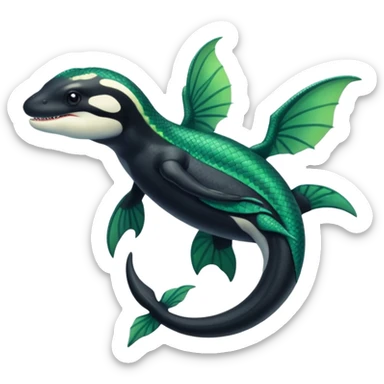 Orca-dragon-reptile-reptilian-lizard-amphibian-hybrid sticker