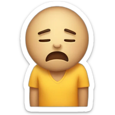 Very tired emojy sticker