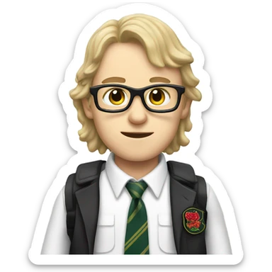 Angus Young in school uniform sticker