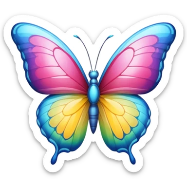 white heart with a butterfly sticker