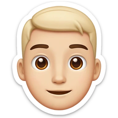 Number 1 as a cute character, personified number sticker