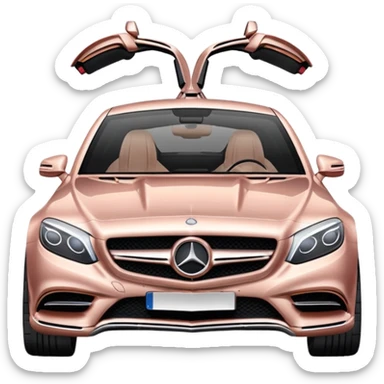 Rose gold Mercedes Benz  sticker