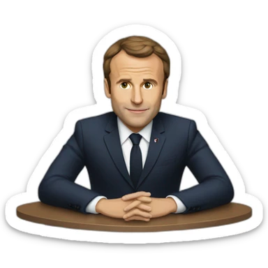 Macron nu sticker