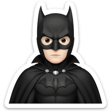Dark Vigilante

Black suit, long cape, sharp bat-like mask, perched with brooding stance sticker