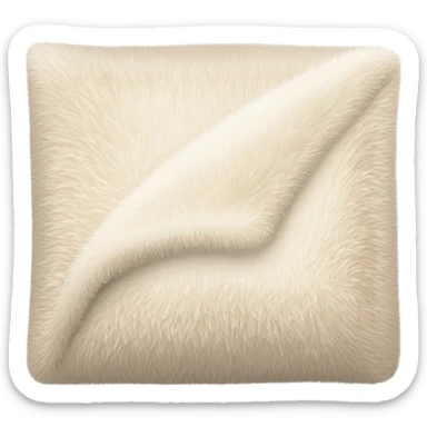 cream blanket fur sticker