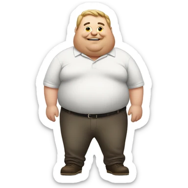 Fat guy sticker