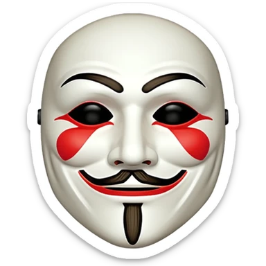Guy Fawkes mask sticker