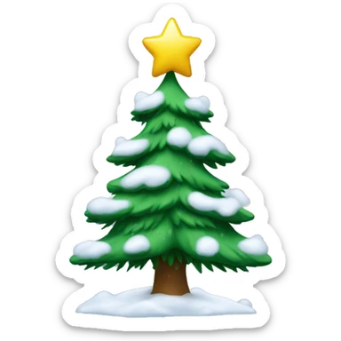 christmas tree with snow sticker