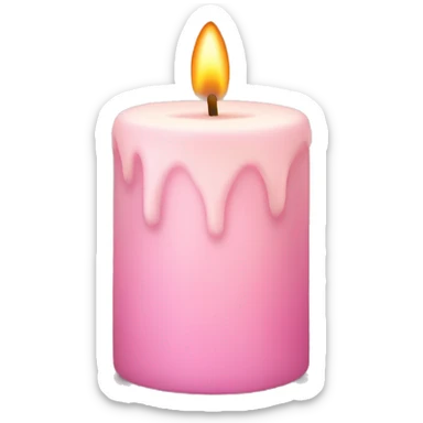 light pink candle sticker