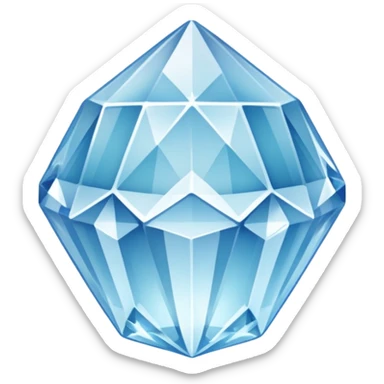 generate beautiful white crystal capital i sticker