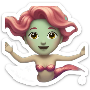 Beautiful Mermaid swimming sticker