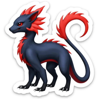 Zorua-Absol-Salandit-fusion (full body) sticker