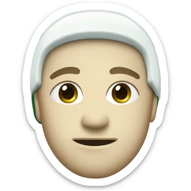 Green and white hockey  sticker