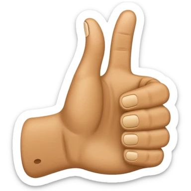 thumbs up emoij extra long thumb sticker