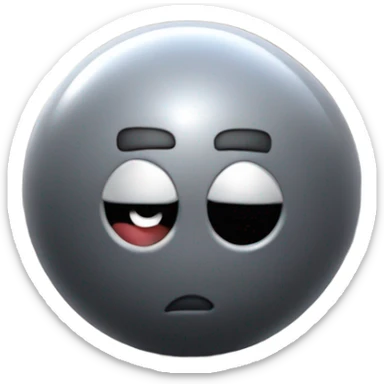 Metal cute mad Kirby Gray ball driving on 4 car wheels with mad eyebrows game sticker