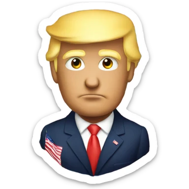 Trump with American flag sticker