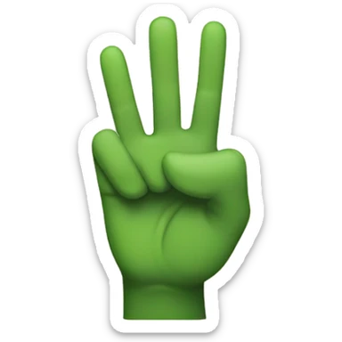 Peace sign with thumb  sticking out sticker