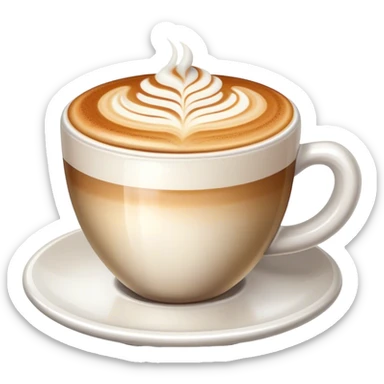 cappuccino with plain foam sticker