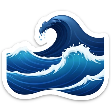 A dark Blue ocean With Little Waves sticker