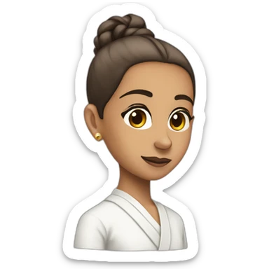 mahatma ghandi but with ariana grande's ponytail sticker