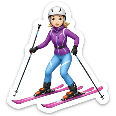 Woman Skiing, Matterhorn sticker
