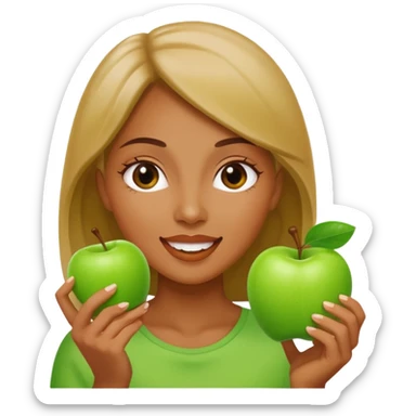 women eating healthy sticker