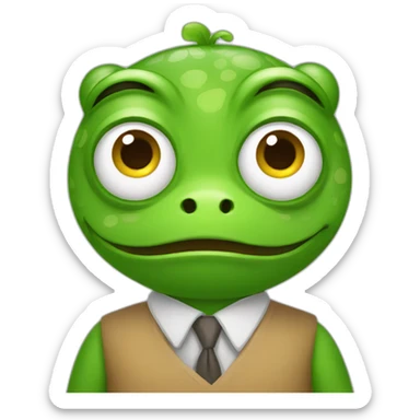 Frog like Indian teacher sticker