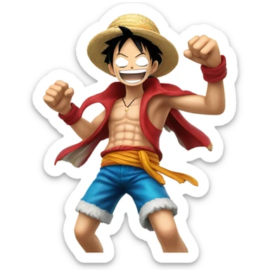 luffy gear 5 laugh sticker