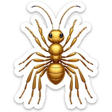 cute gold ants sticker