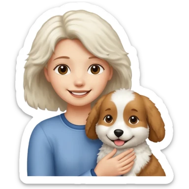 emoji to show that something is really soft, make it with someone petting a dog sticker