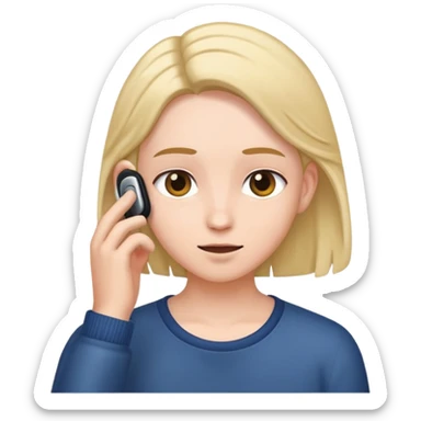 Tuck hair behind ear sticker