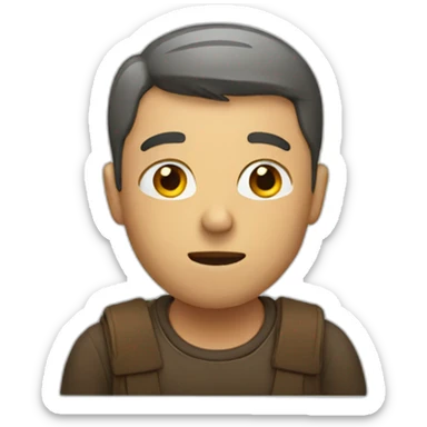 Man wondering sticker