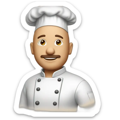 chef philipe Etchebest qui fait un gâteau sticker