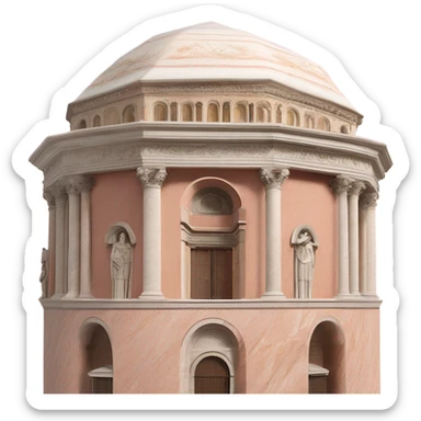 battistero e duomo di parma sticker