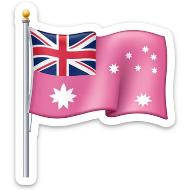 Pink Australian Flag sticker