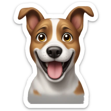 happy dog sticker