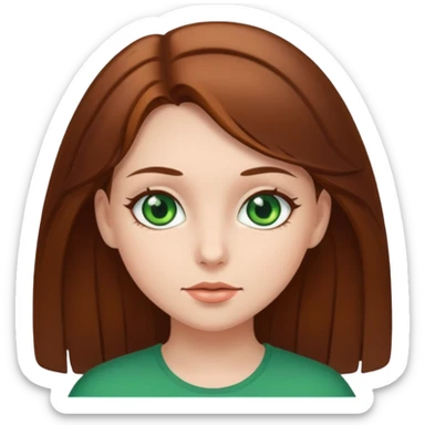 Chief girl with green eyes and brown hair  sticker