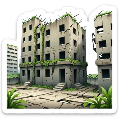Dystopian Apocalyptic Aesthetic Scenery Deco sticker