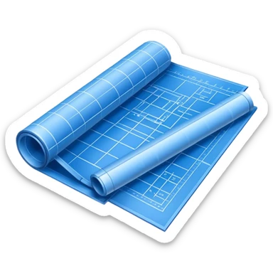 blue hard construction drawing sticker