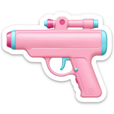 pastel pink water gun sticker