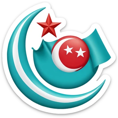 Turkuaz renginde türk bayrağı yapar mısın. Bayrak. I want to flag sticker