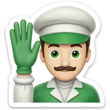 Luigi white gloves sticker