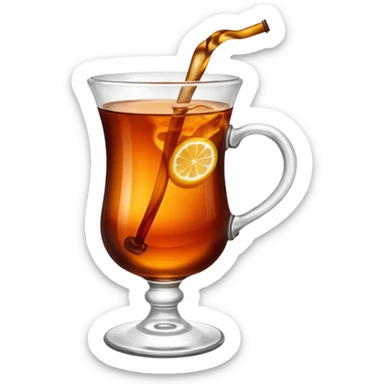 Turkish tea in a cup  sticker