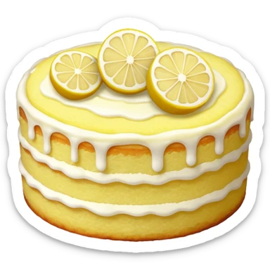 A delicious lemon cake emoji. sticker