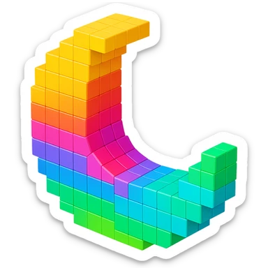 Rainbow Moon sticker