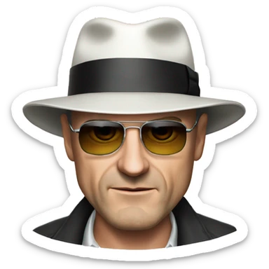 Mr White with fedora from breaking bad sticker