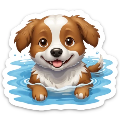 Doggy paddle sticker