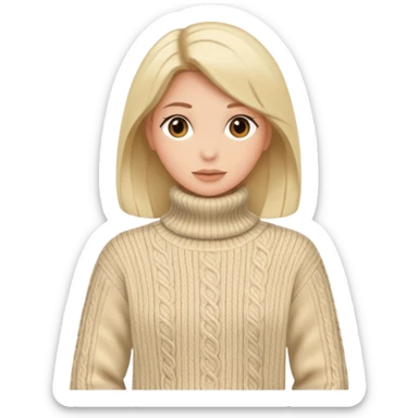 beije turtleneck sweater sticker