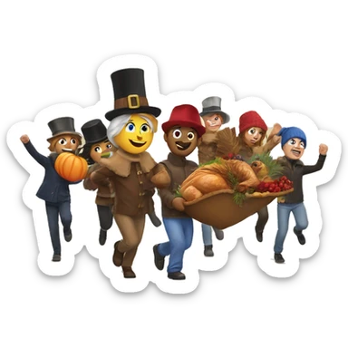 Thanksgiving parade sticker